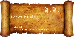 Morva Mihály névjegykártya