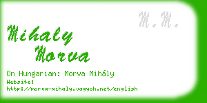 mihaly morva business card